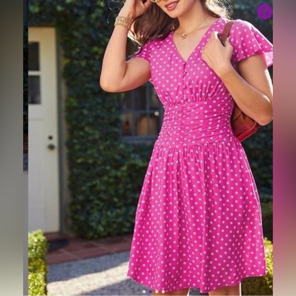 Matilda Jane Pink Knee Length Floral Dress Small